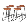 Voir la diapositive 5 : LISA DESIGN Djoda - lot de 4 tabourets de bar - bois massif d'acacia