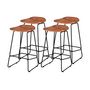 Voir la diapositive 5 : LISA DESIGN Djoda - lot de 4 tabourets de bar - bois massif d'acacia