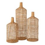 Paris Prix Lot de 3 Vases Déco  Bambou  80cm Naturel