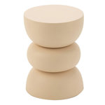 Paris Prix Table d'Appoint Design en Métal  Lise  43cm Beige