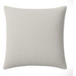 BATON ROUGE Taie d'oreiller 65x65 cm 100% gaze de coton lavé gris glacier