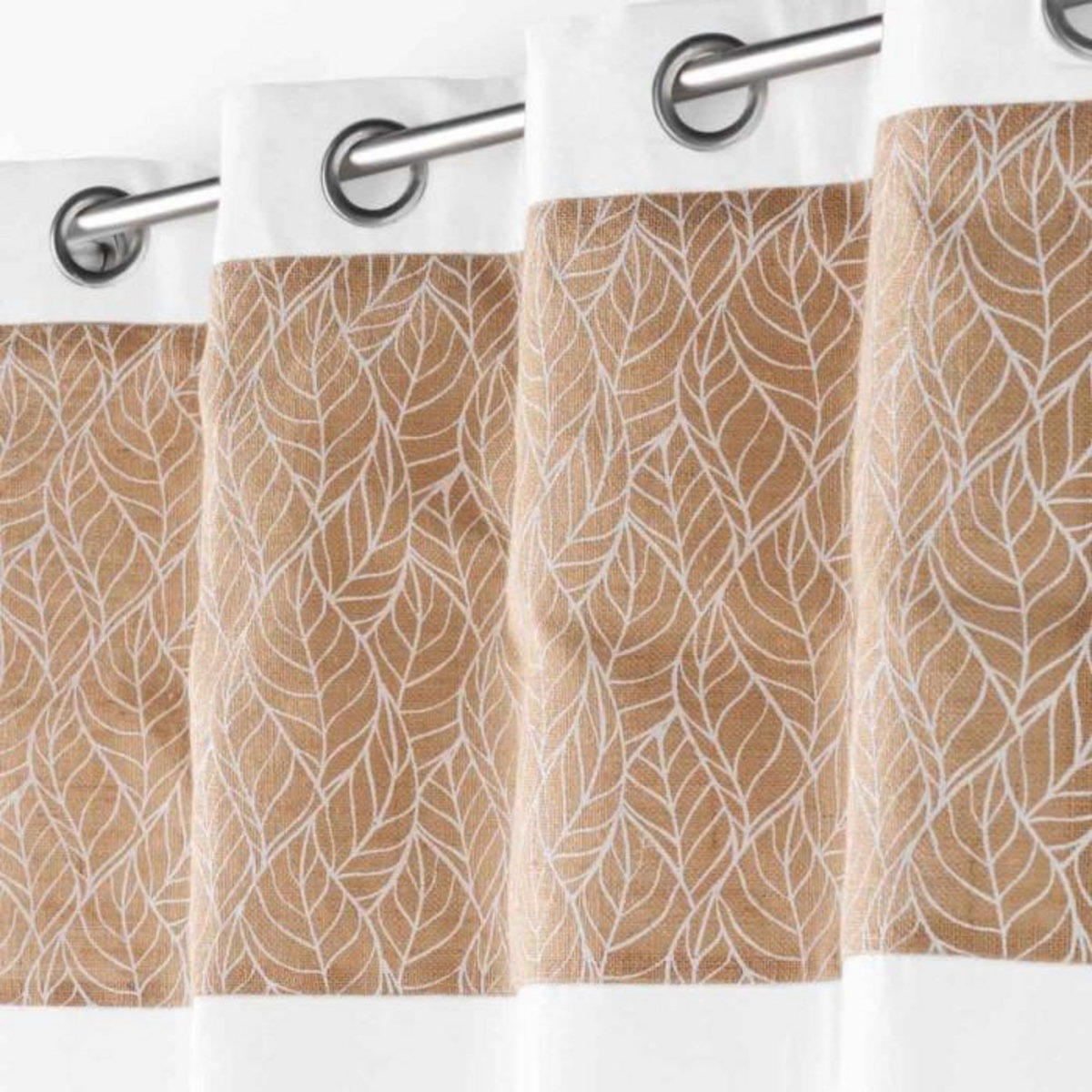 Paris Prix Rideau à Œillets Imprimé  Kalinda  140x240cm Blanc