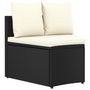 Voir la diapositive 4 : VIDAXL Salon de jardin 9 pcs avec coussins Resine tressee Noir