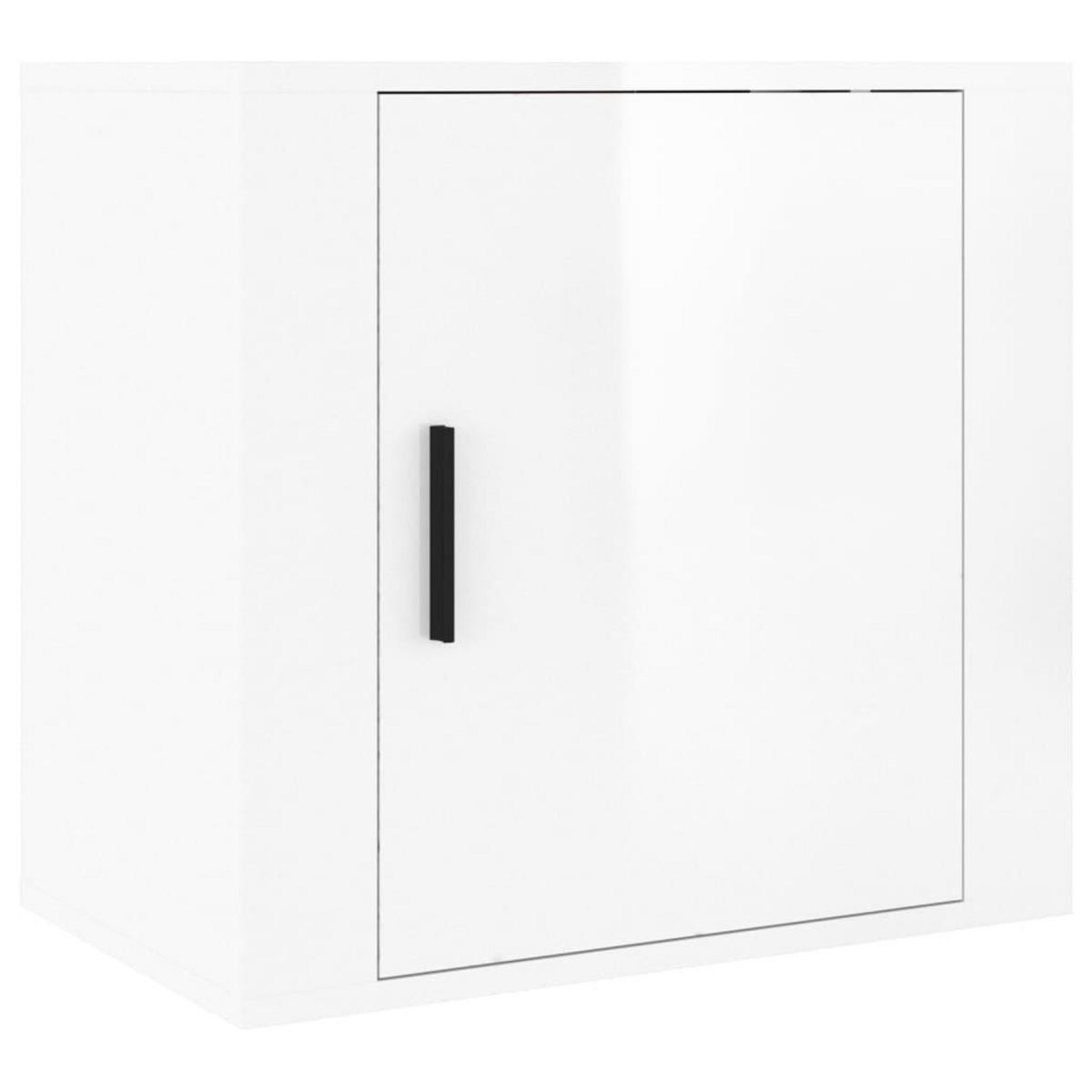 VIDAXL Tables de chevet murales 2 pcs Blanc brillant 50x30x47 cm