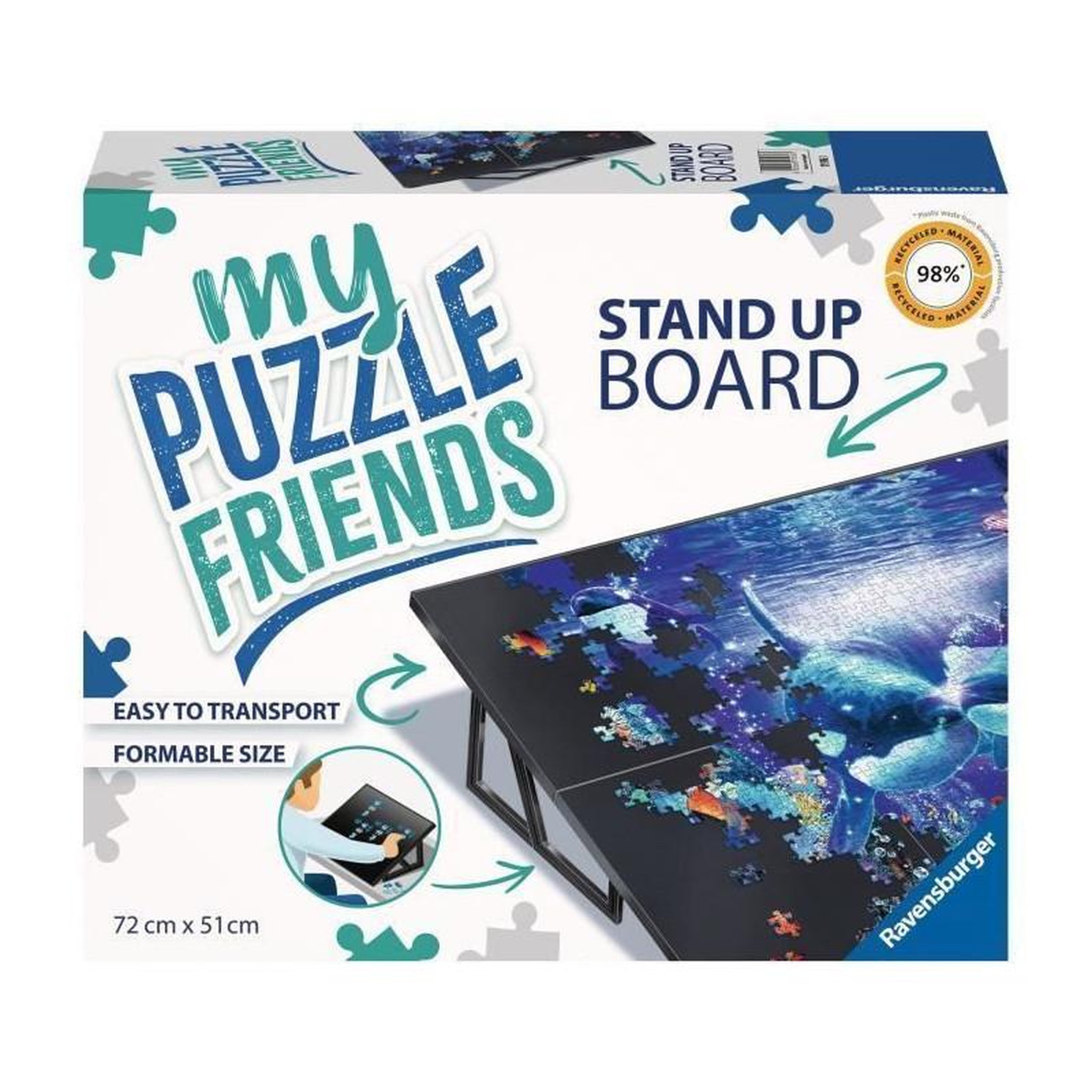 Voir la diapositive 2 : RAVENSBURGER Chevalet à puzzle – Ravensburger – Accessoire puzzle – Pour trier, assembler et exposer – Haute qualité