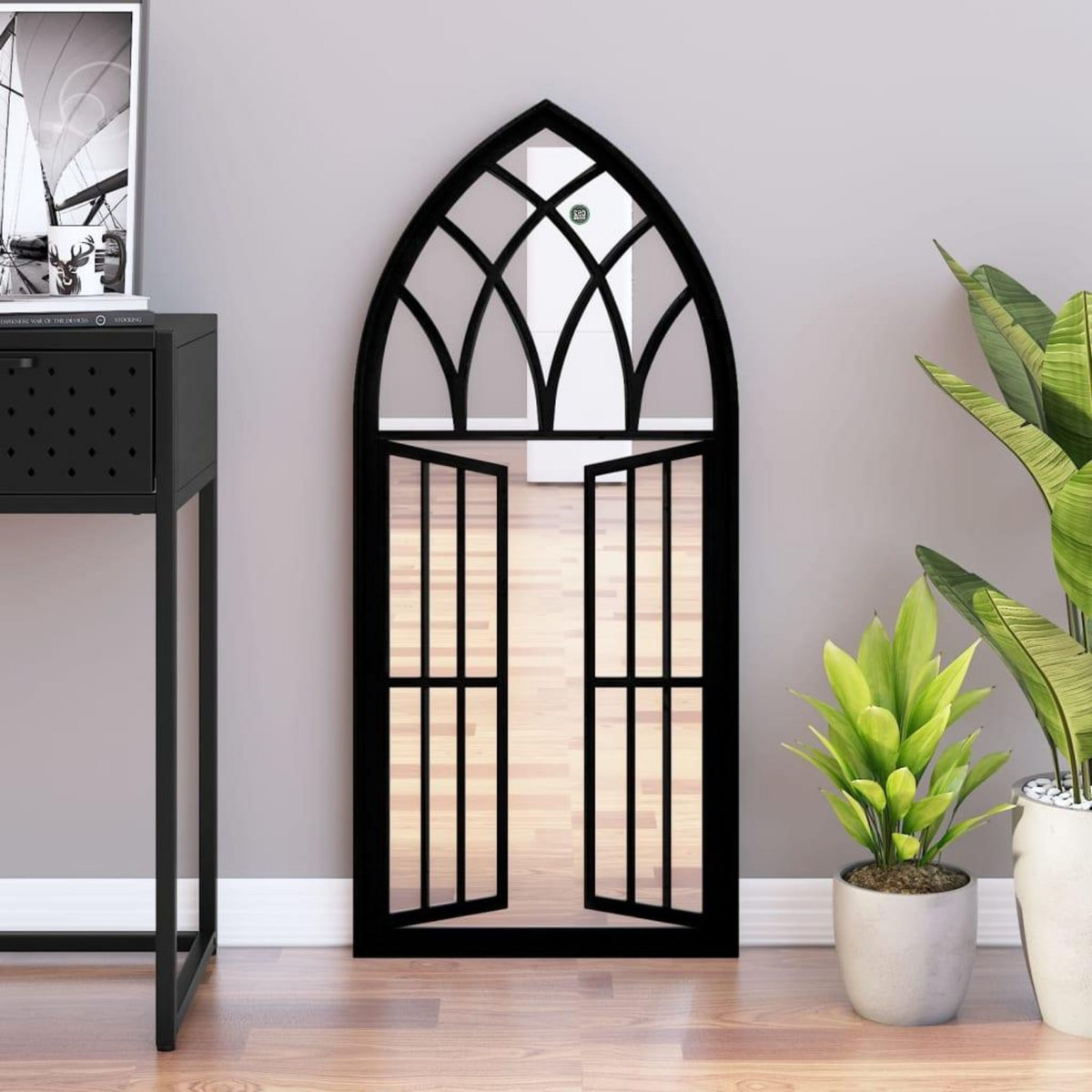 VIDAXL Miroir Noir 100x45 cm Fer pour utilisation a l'interieur