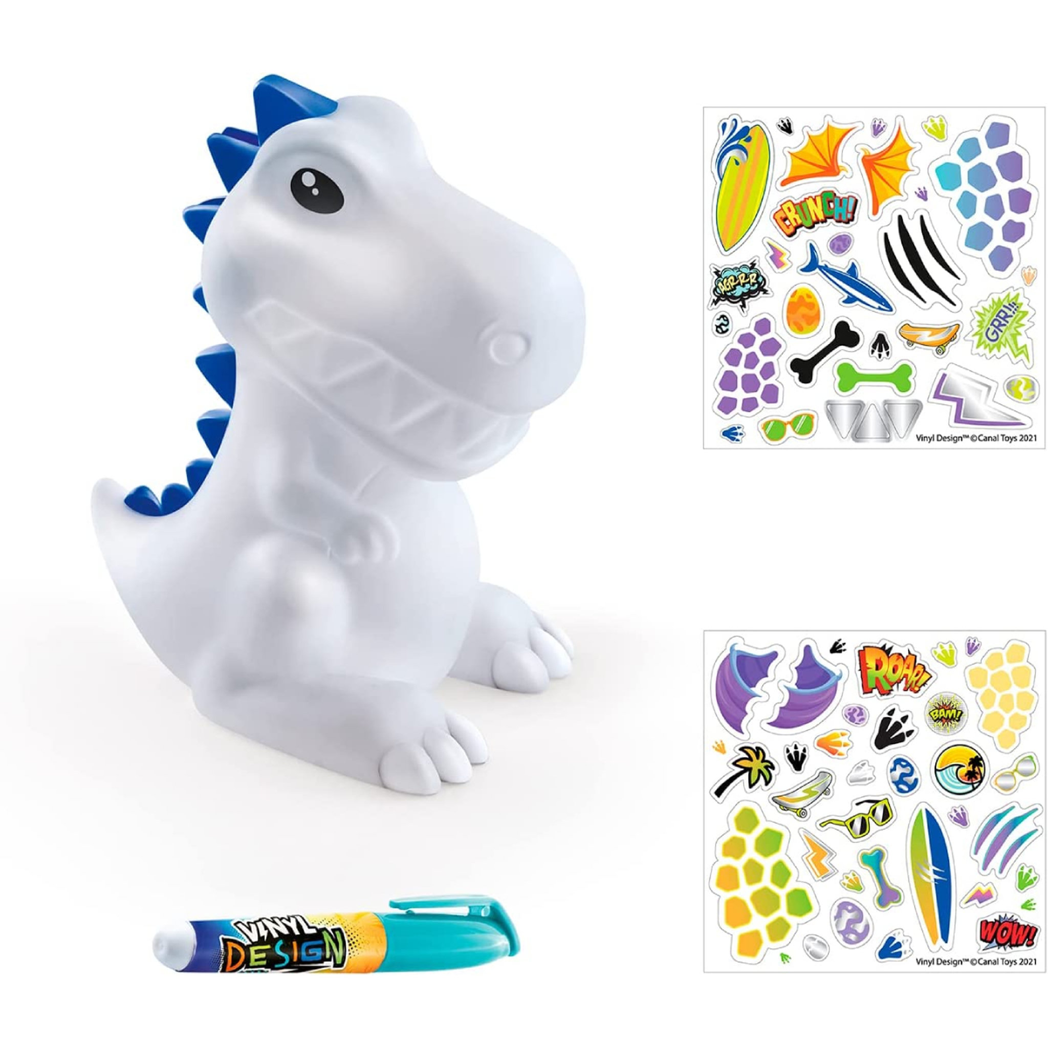 Voir la diapositive 2 : CANAL TOYS Déco Dinosaure Kit - Tirelire Phosphorescente