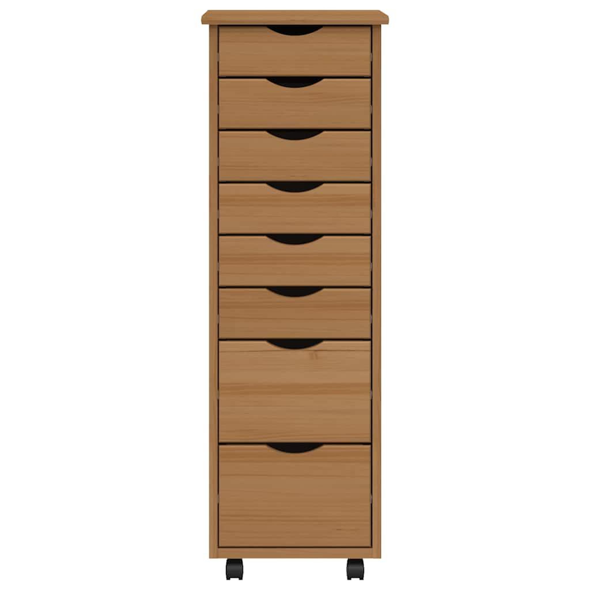Voir la diapositive 5 : VIDAXL Armoire roulante avec tiroirs MOSS bois de pin marron miel