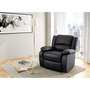 Voir la diapositive 2 : Fauteuil relax électrique avec  releveur pu coloris noir HELENA