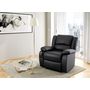 Voir la diapositive 2 : Fauteuil relax électrique avec  releveur pu coloris noir HELENA