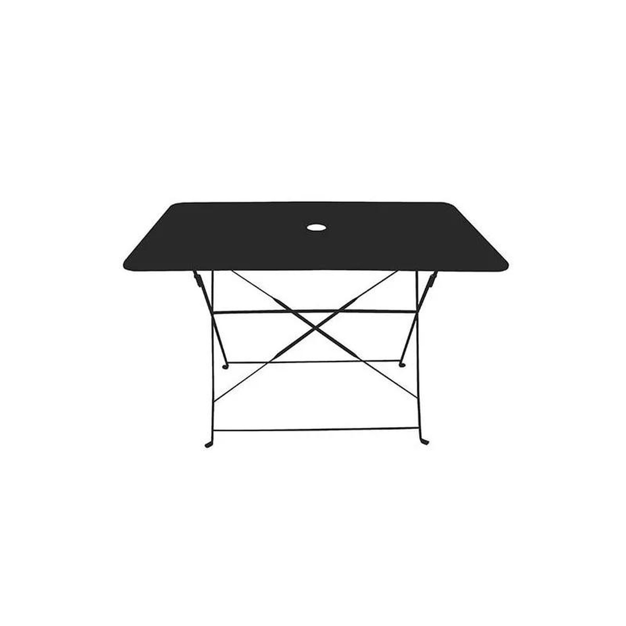 Chalet & jardin Table rectangulaire pliante en acier 110 x 70 cm