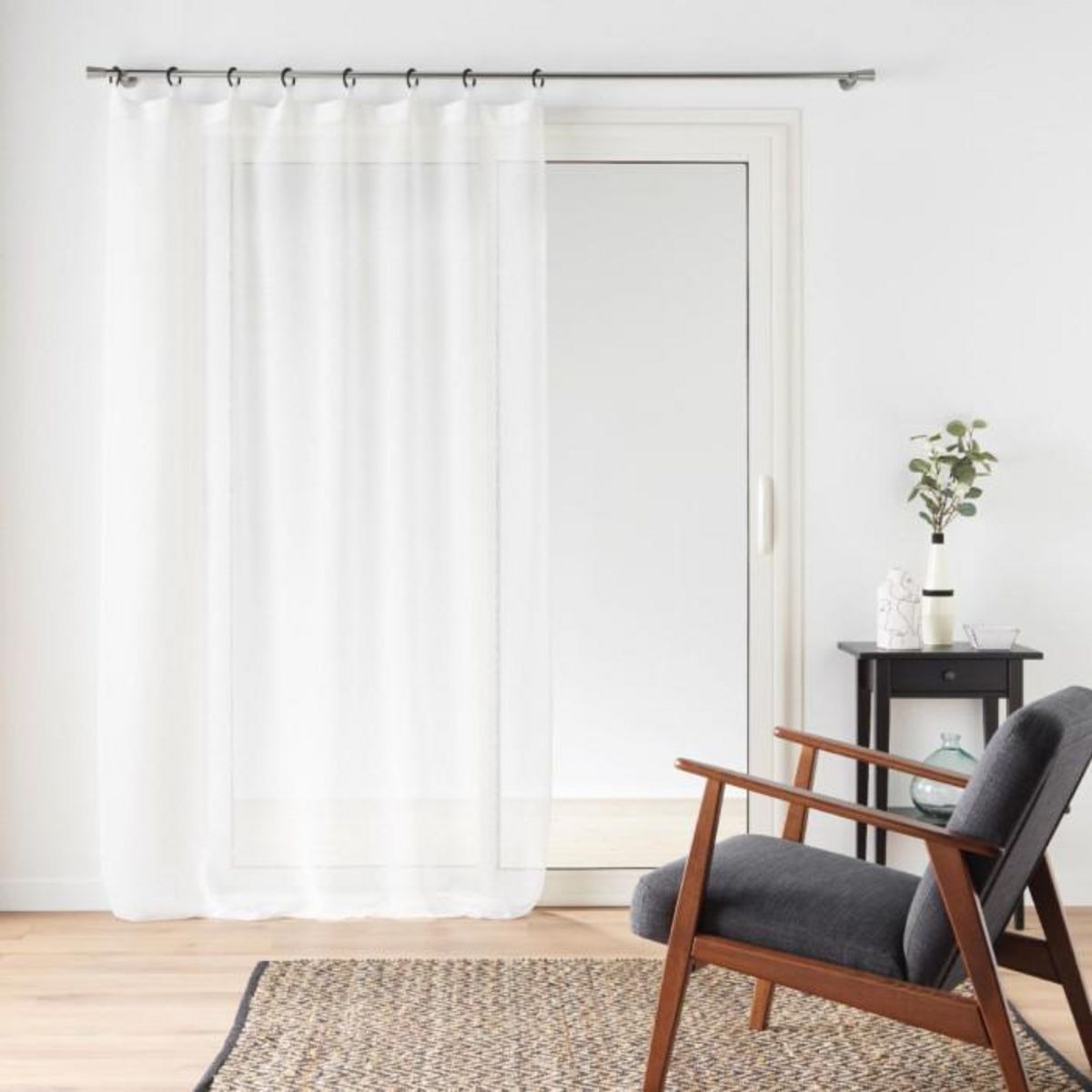 Paris Prix Rideau Voilage à Œillets  Davina  140x240cm Blanc
