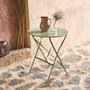 Voir la diapositive 2 : SWEEEK Table de jardin bistrot pliable - Emilia ronde - Table ronde Ø60cm en acier thermolaqué