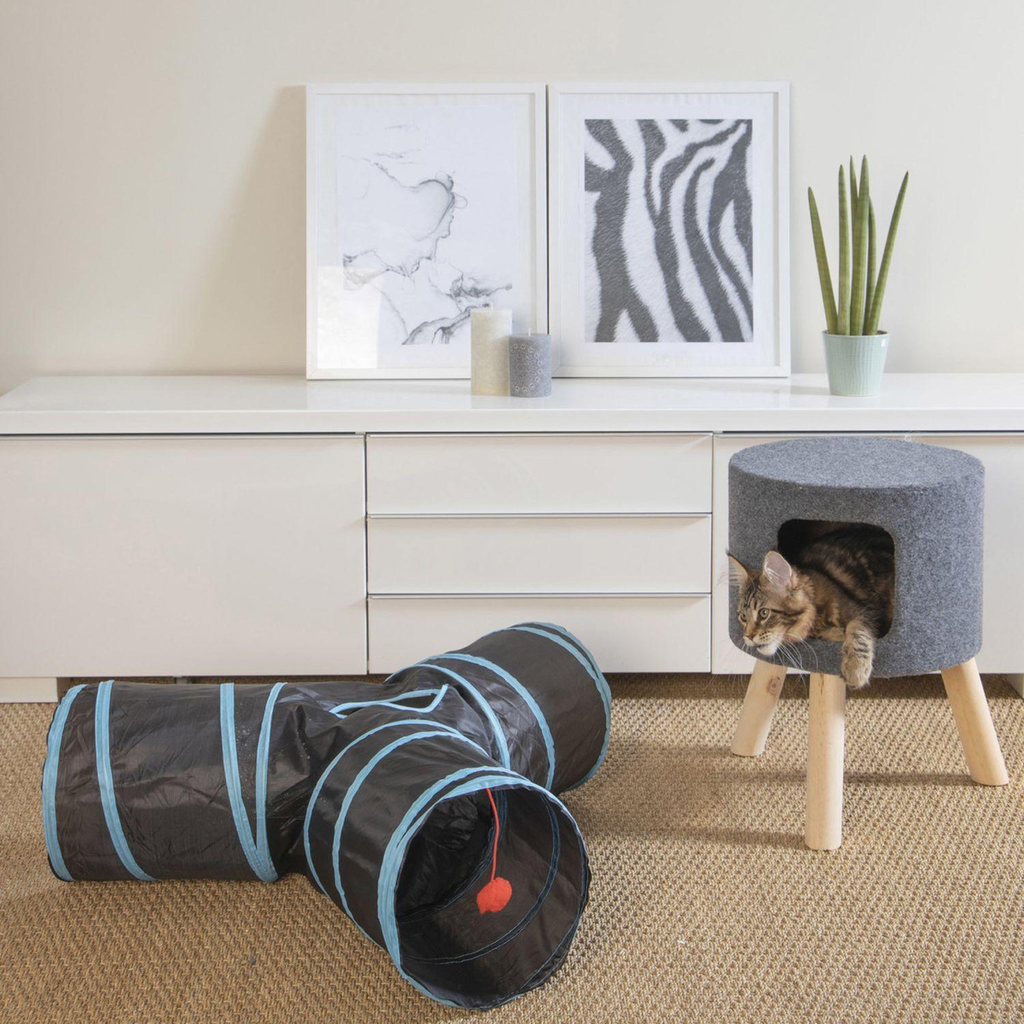 Voir la diapositive 2 : LOVE STORY Tunnel de jeux pour chat