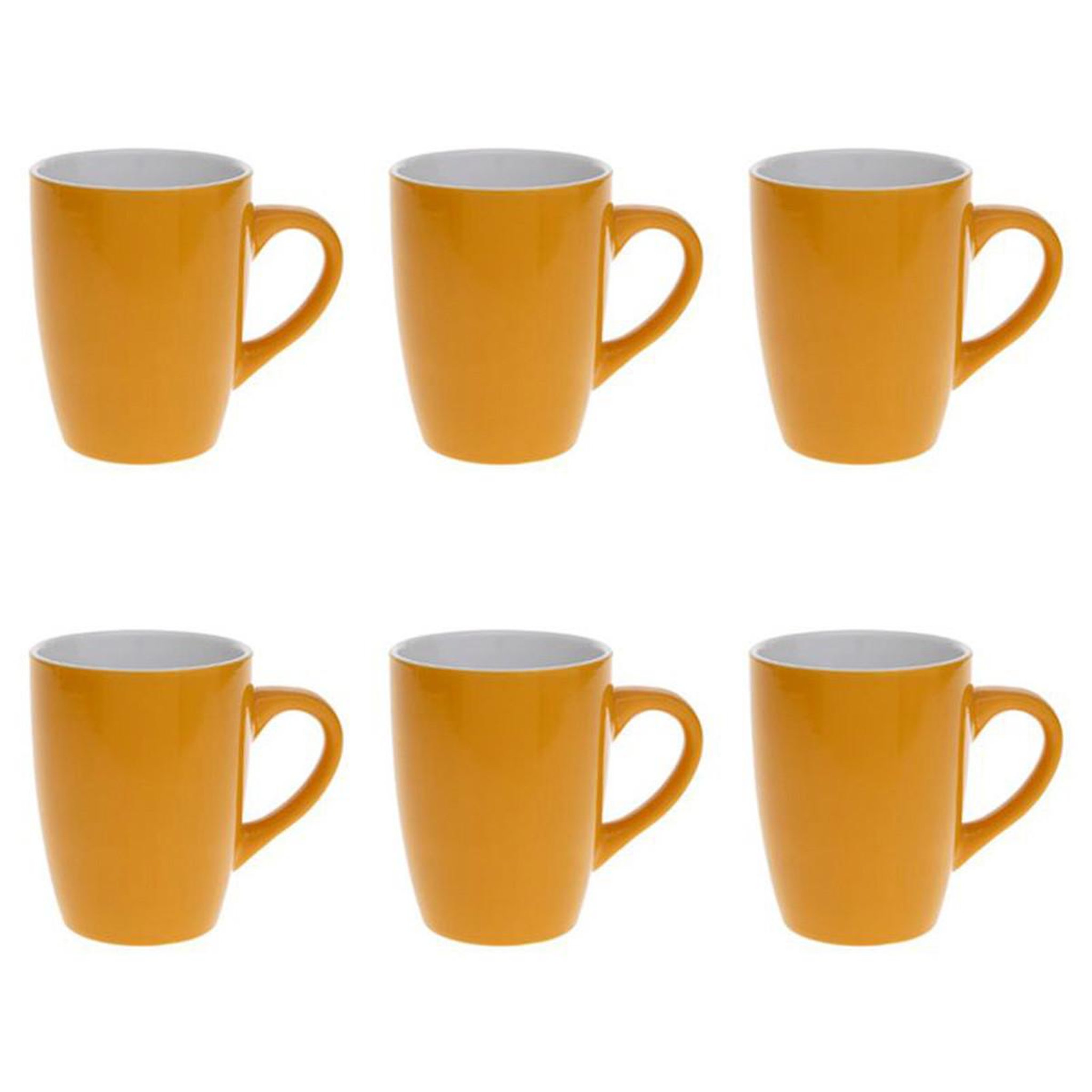 SECRET DE GOURMET Lot de 6 mugs  colorama  38cl jaune