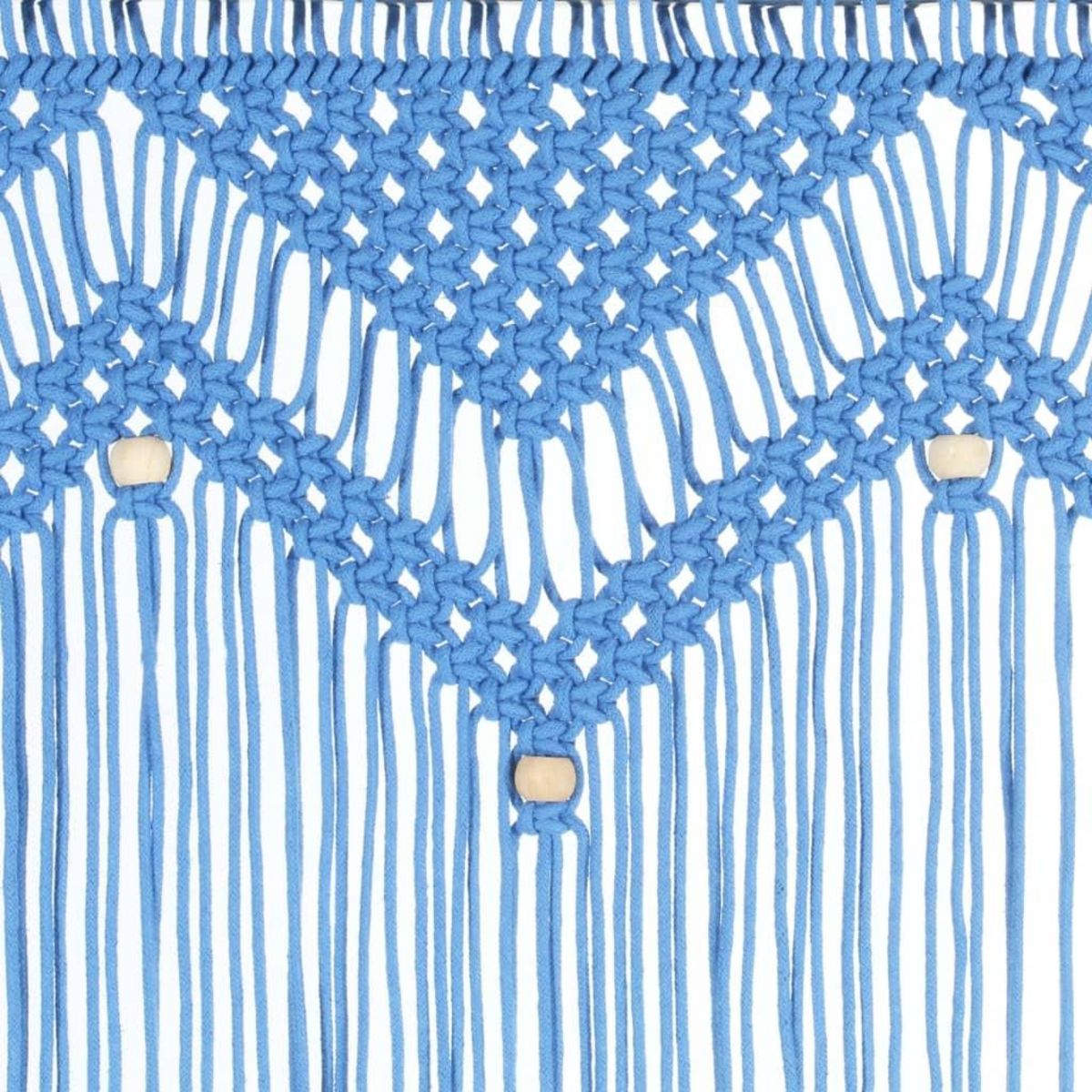 VIDAXL Rideau en macrame Bleu 140x240 cm Coton