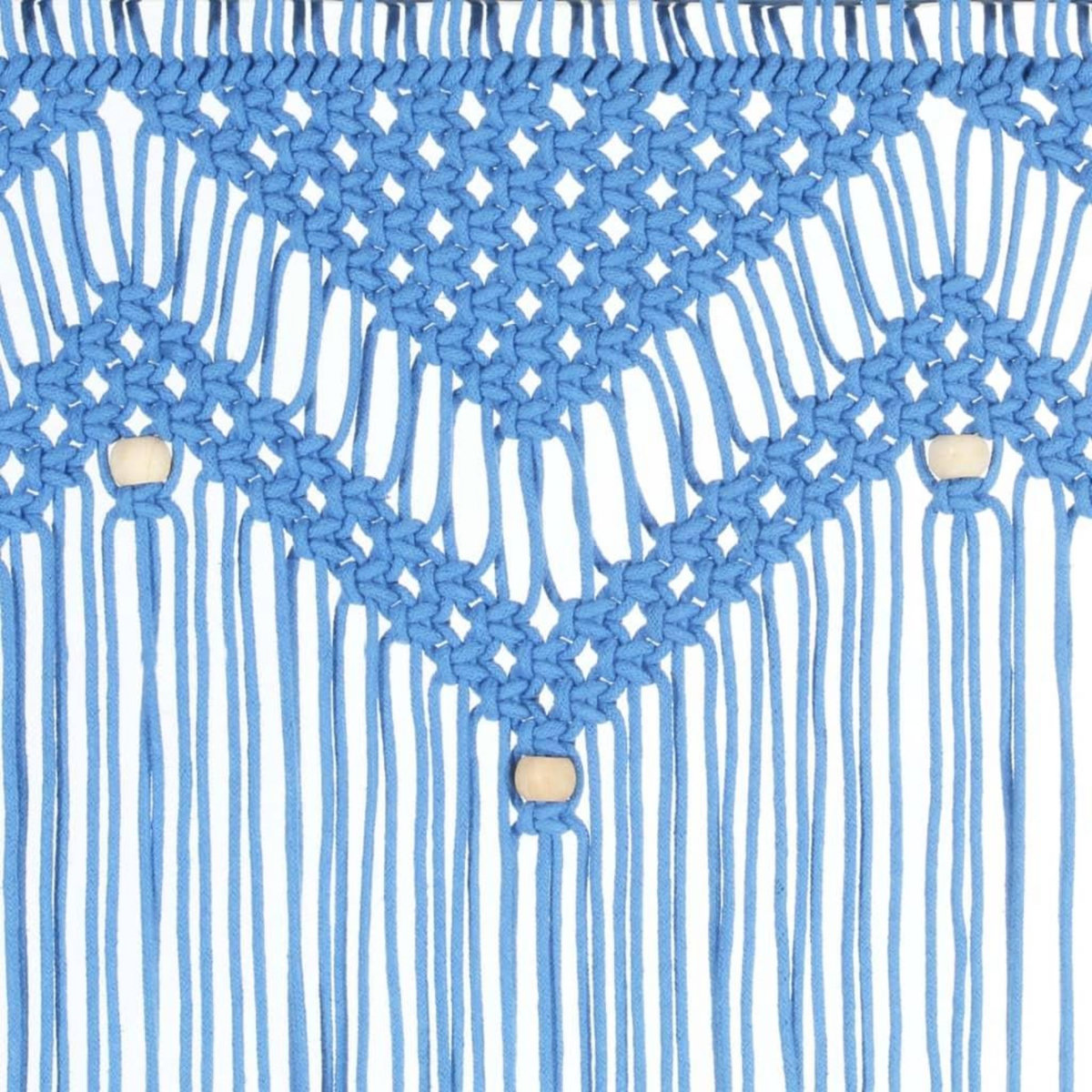 VIDAXL Rideau en macrame Bleu 140x240 cm Coton