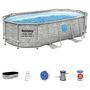 Voir la diapositive 5 : BESTWAY Piscine tubulaire hors sol ovale Power Steel&trade; SwimVista 427x250x100cm
