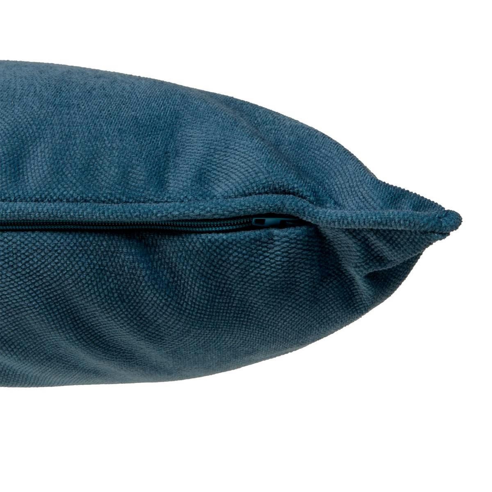 Voir la diapositive 2 : ATMOSPHERA Coussin déco uni  lilou  30x50cm bleu égéen