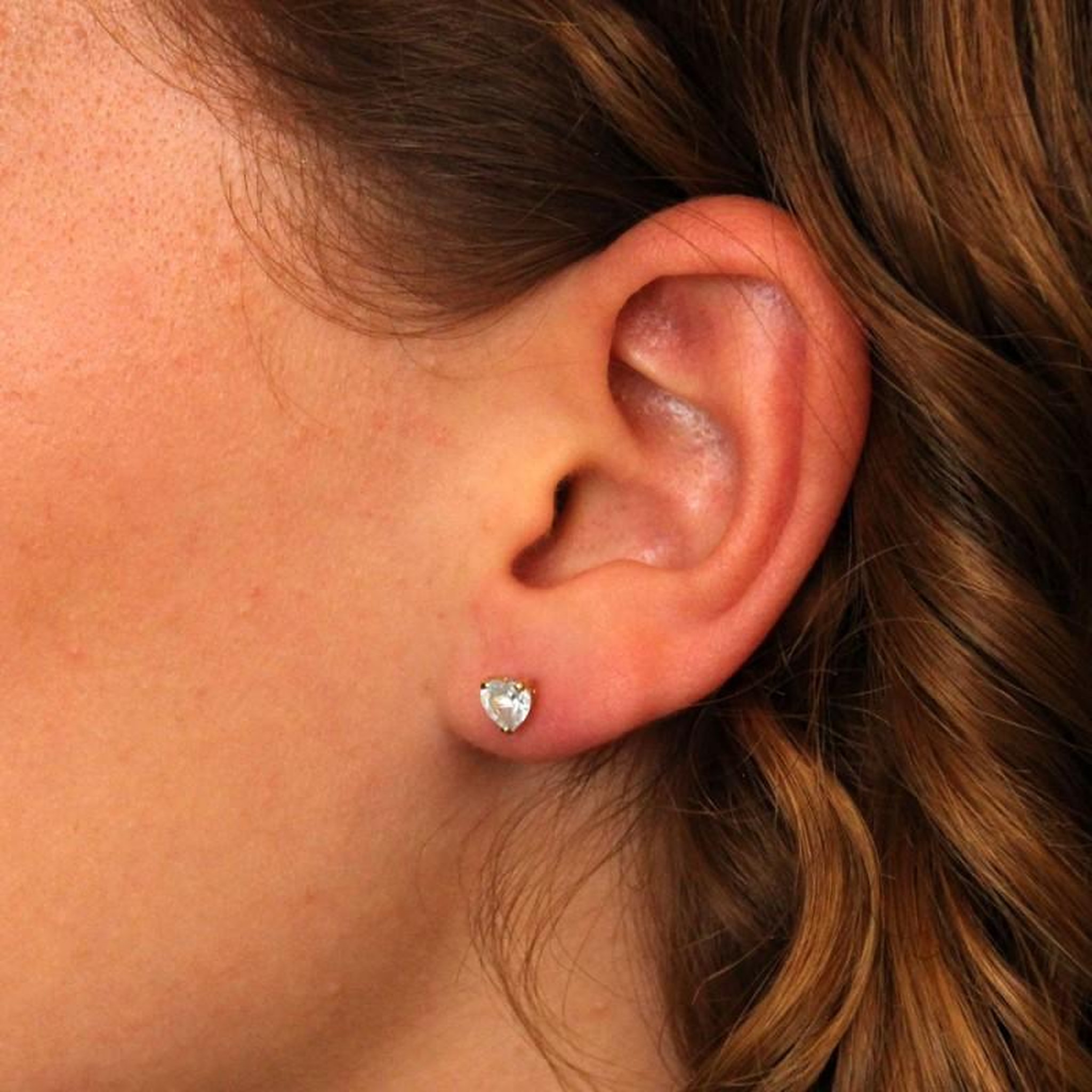 Voir la diapositive 4 : L'ATELIER D'AZUR Boucles d'Oreilles Or Jaune - Coeur - Femme ou Enfant