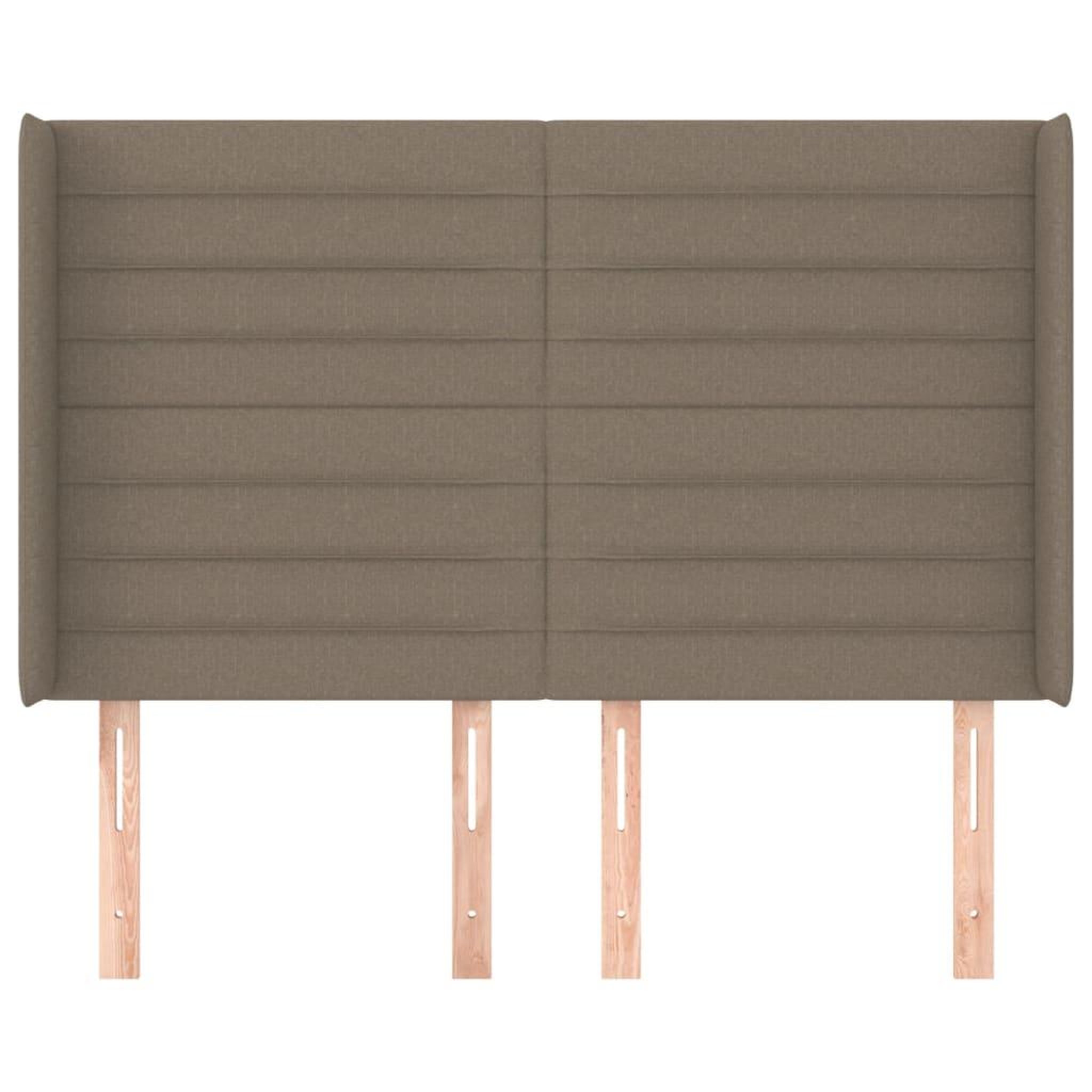 Voir la diapositive 3 : VIDAXL Tete de lit avec oreilles Taupe 147x16x118/128 cm Tissu
