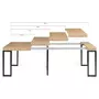 Table console extensible avec rallonges style industriel 45/235 cm HOUSTON  