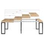 Voir la diapositive 3 : Table console extensible avec rallonges style industriel 45/235 cm HOUSTON  