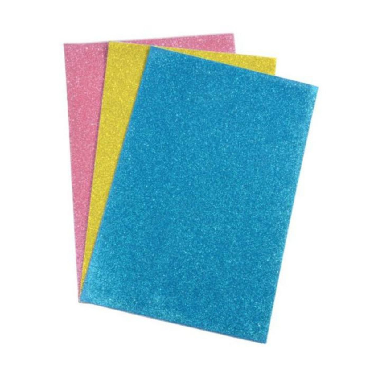 Paris Prix Lot de 3 Feuilles Adhésives Mousse  Paillettes  30cm Multicolore