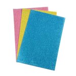 Paris Prix Lot de 3 Feuilles Adhésives Mousse  Paillettes  30cm Multicolore