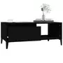 VIDAXL Table basse Noir 90x50x36,5 cm Bois d'ingenierie