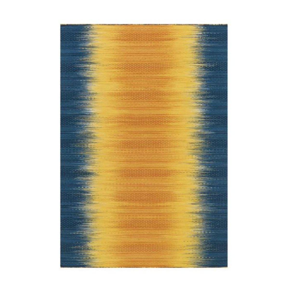 Paris Prix Tapis en Laine Tissé Fait Main  Sunset  Jaune & Bleu