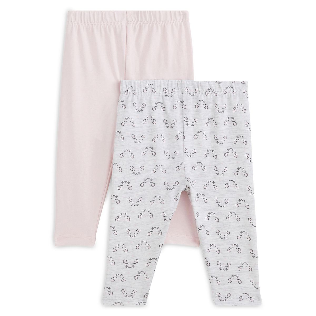 IN EXTENSO Lot de 2 leggings long bébé fille