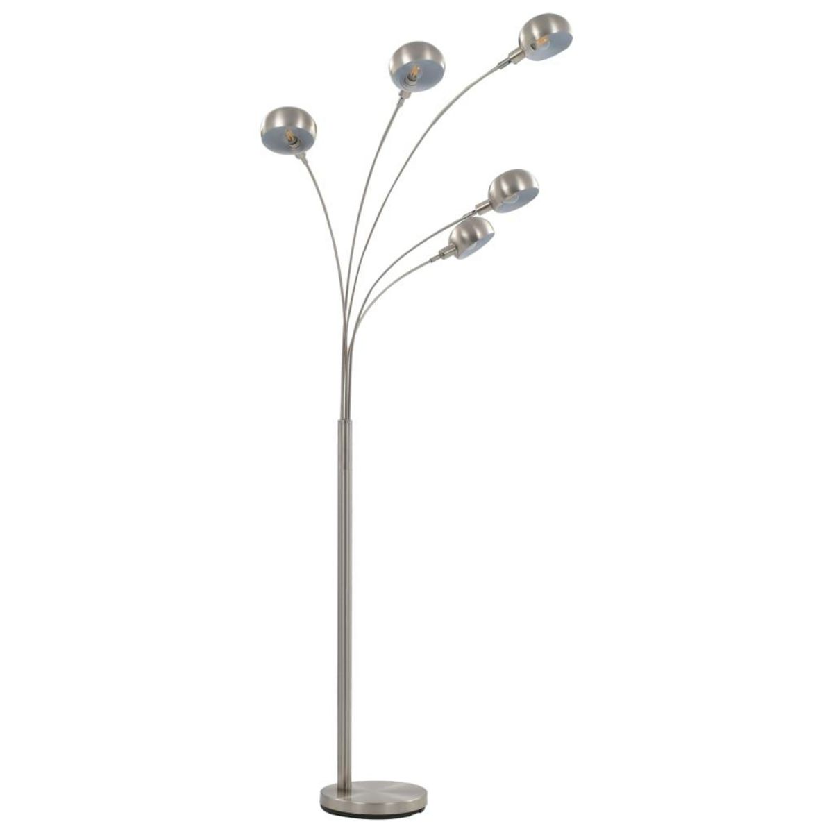 VIDAXL Lampadaire 200 cm 5 x E14 Argente