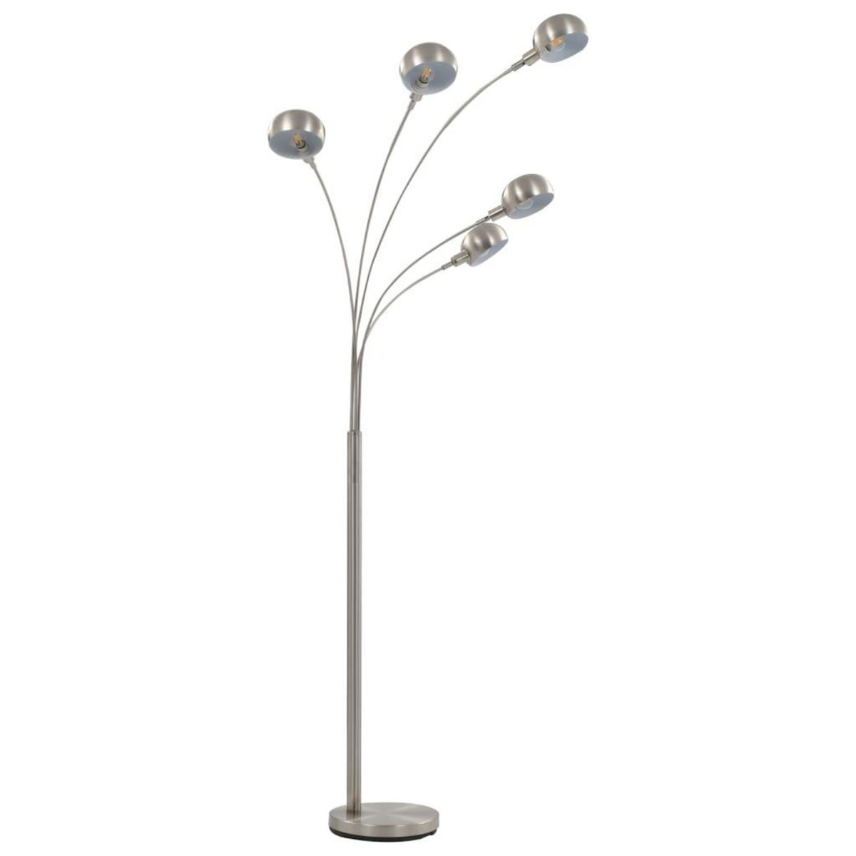 VIDAXL Lampadaire 200 cm 5 x E14 Argente