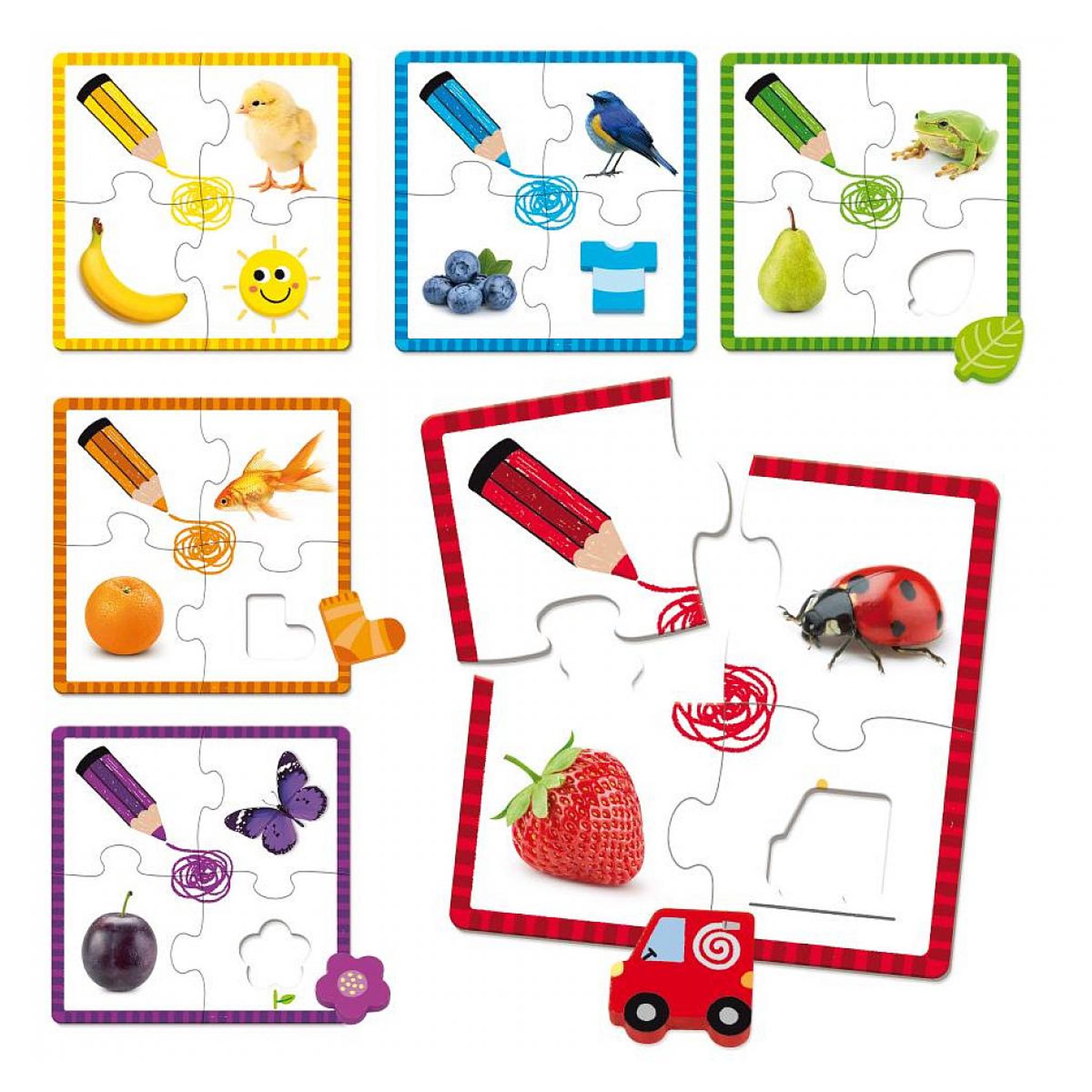 Voir la diapositive 4 : Goula 6 puzzles pour apprendre les couleurs