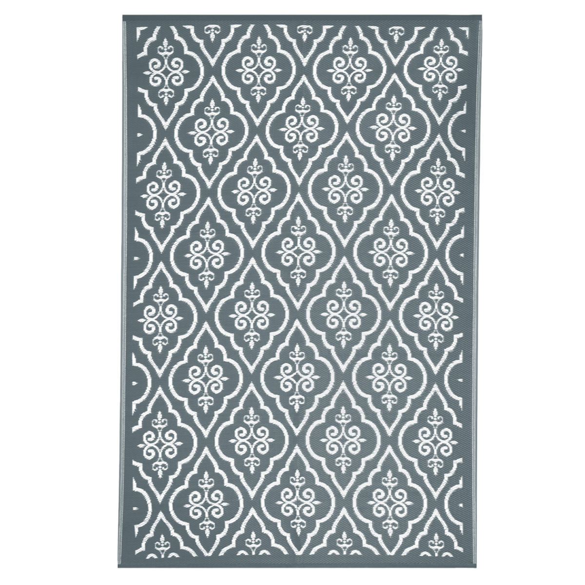 ID MARKET Tapis extérieur TUNIS gris et blanc 180 x 280 CM