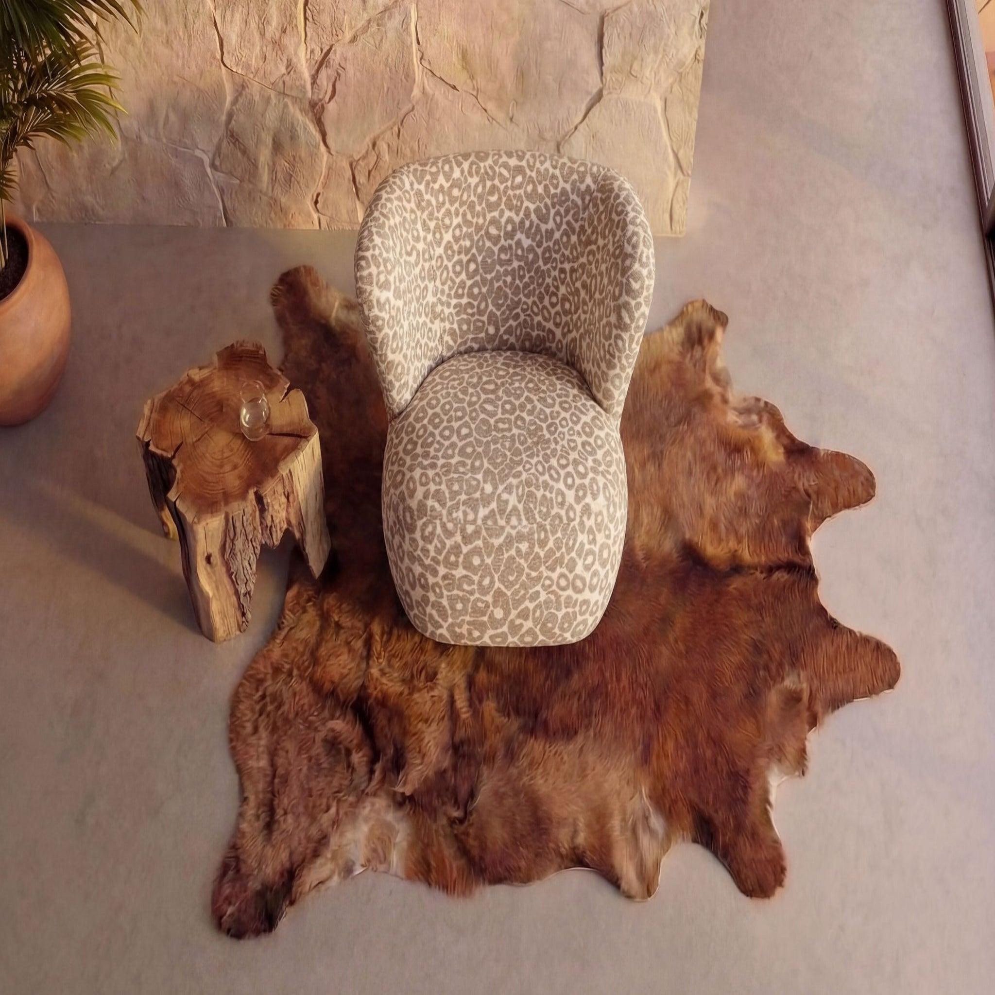 Voir la diapositive 4 : CASANOVA PARIS Capri - fauteuil tissu imprimé animalier
