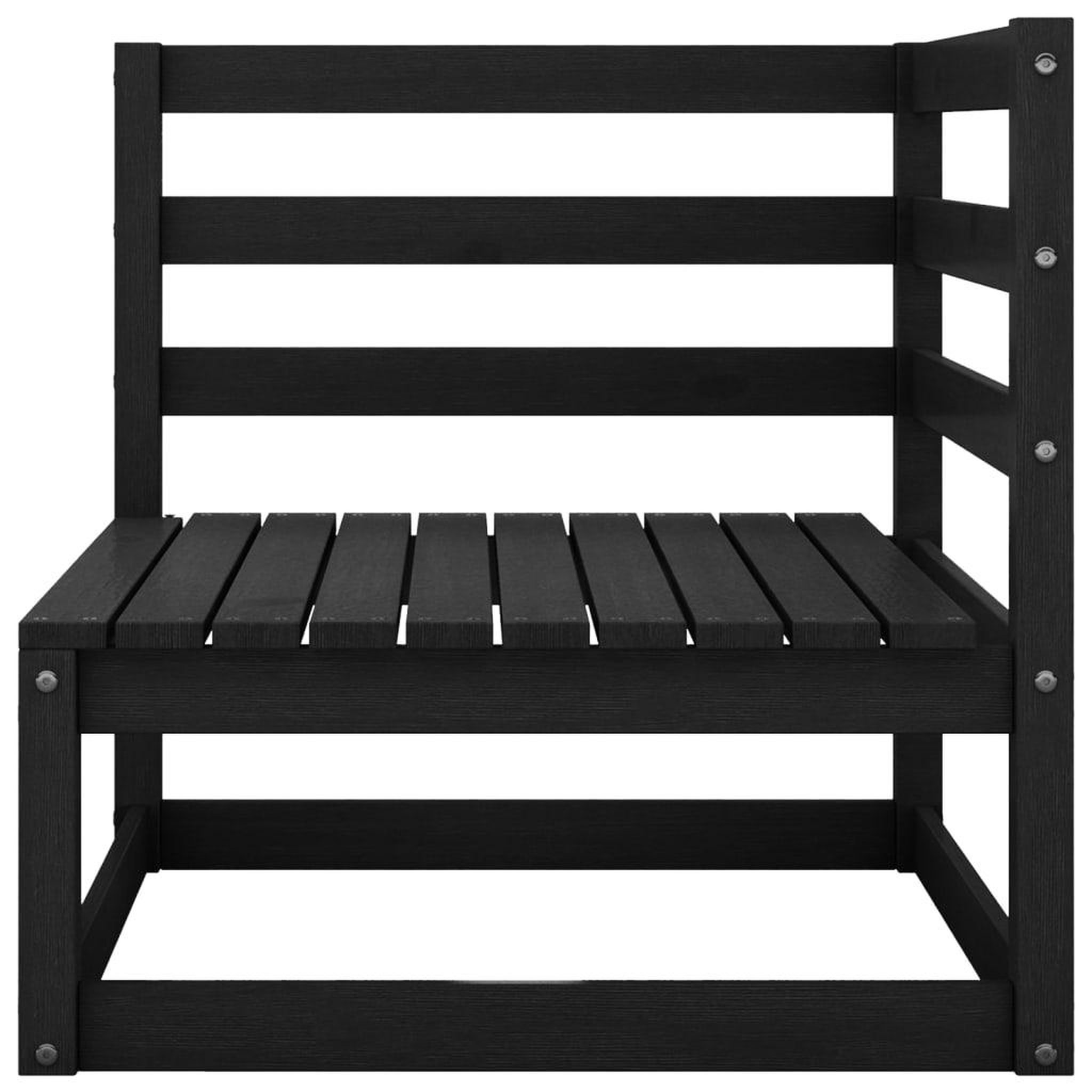 Voir la diapositive 3 : VIDAXL Canape d'angle de jardin coussins anthracite Bois de pin massif