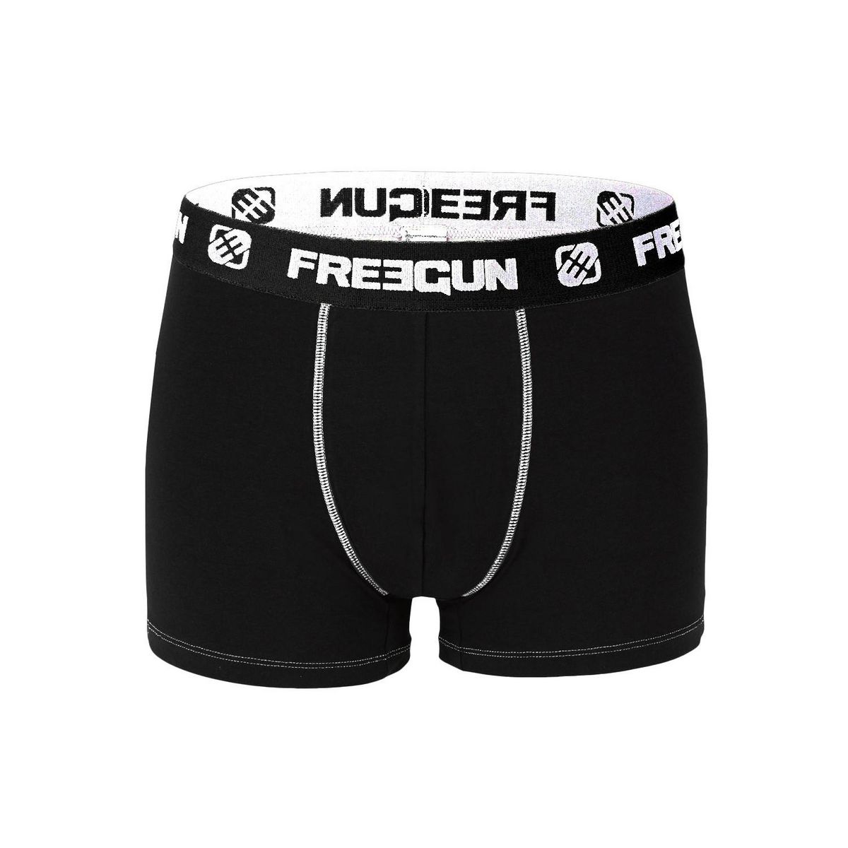 FREEGUN Lot de 2 Boxers garçon coton Noir