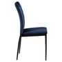 Voir la diapositive 3 : TOILINUX Lot de 4 Chaises de salle à manger Dina effet velours et métal