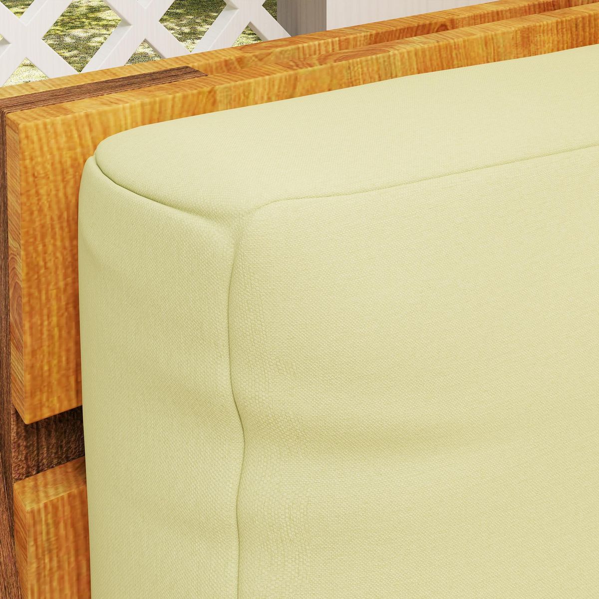 OUTSUNNY Coussins palette 2 places - coussins de palettes assise 120 x 80 cm dossier 120 x 45 cm - épaisseur 20 cm - tissu écru