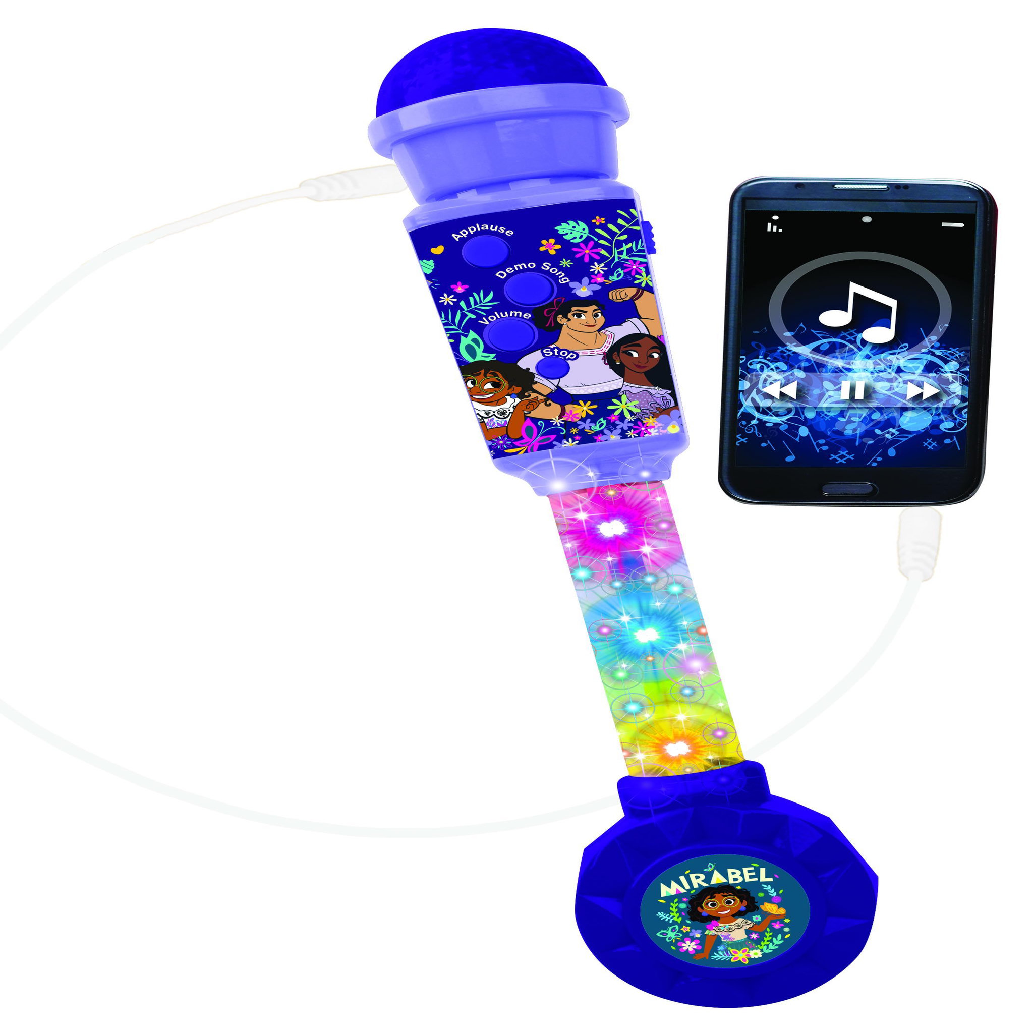 Voir la diapositive 2 : Lexibook Microphone Encanto avec tube lumineux et enceinte