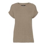 Vero Moda T Shirt  Femme Vero  oda Brianna 10291353. Coloris disponibles : Marron