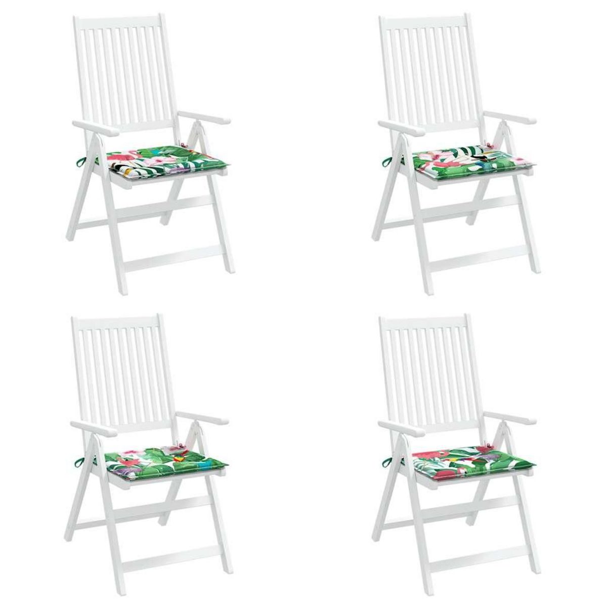 VIDAXL Coussins de chaise de jardin lot de 4 multicolore 40x40x3 cm