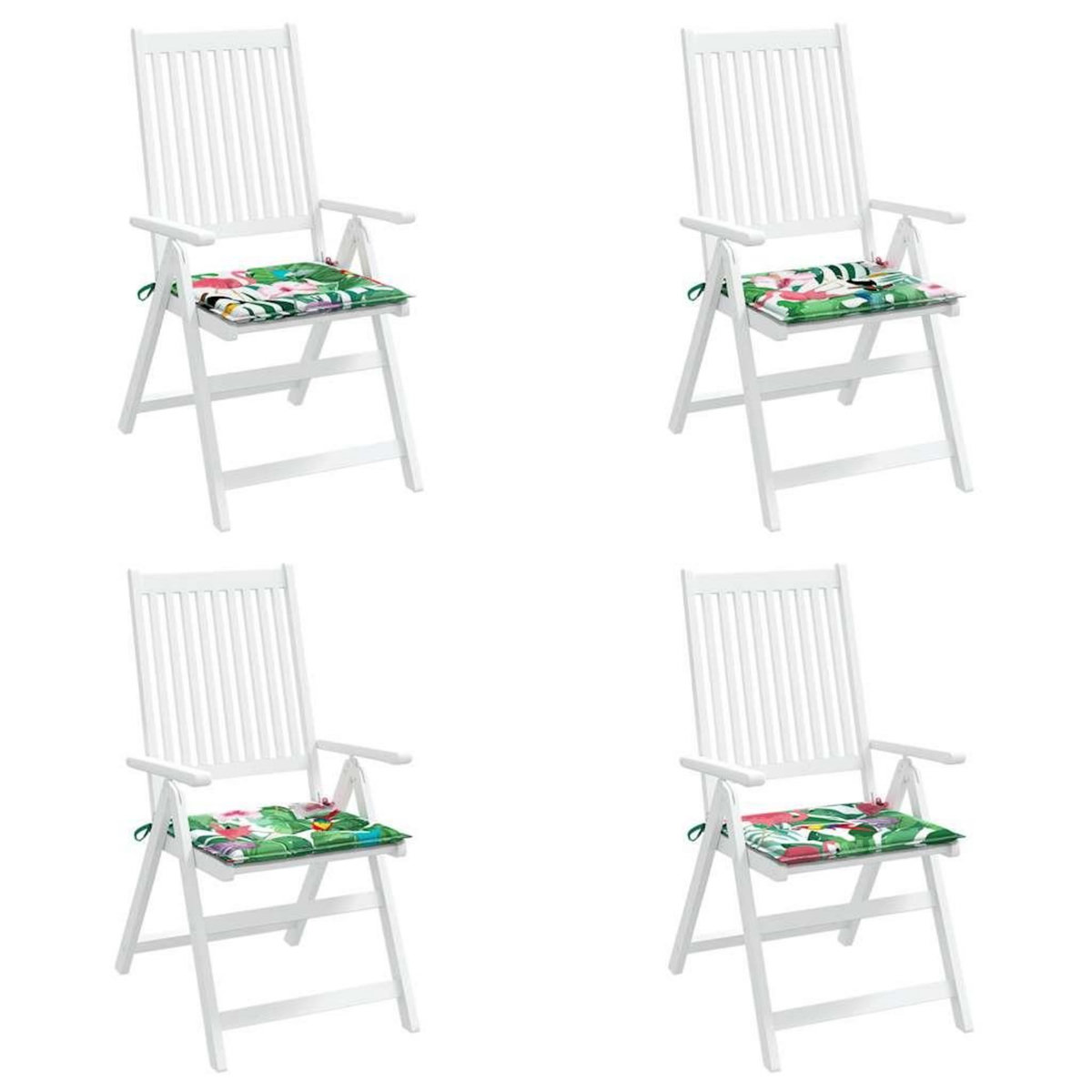 VIDAXL Coussins de chaise de jardin lot de 4 multicolore 40x40x3 cm