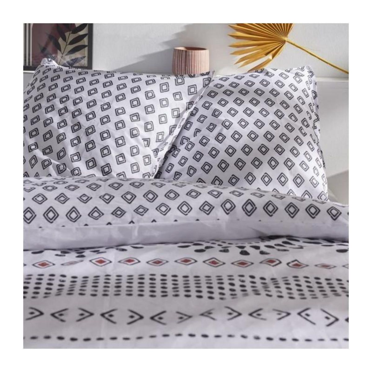 Today Parure de couette - TODAY - Sunshine 17.17 - 220x240cm - 2 personnes - Imprimée - Coton 57 fils