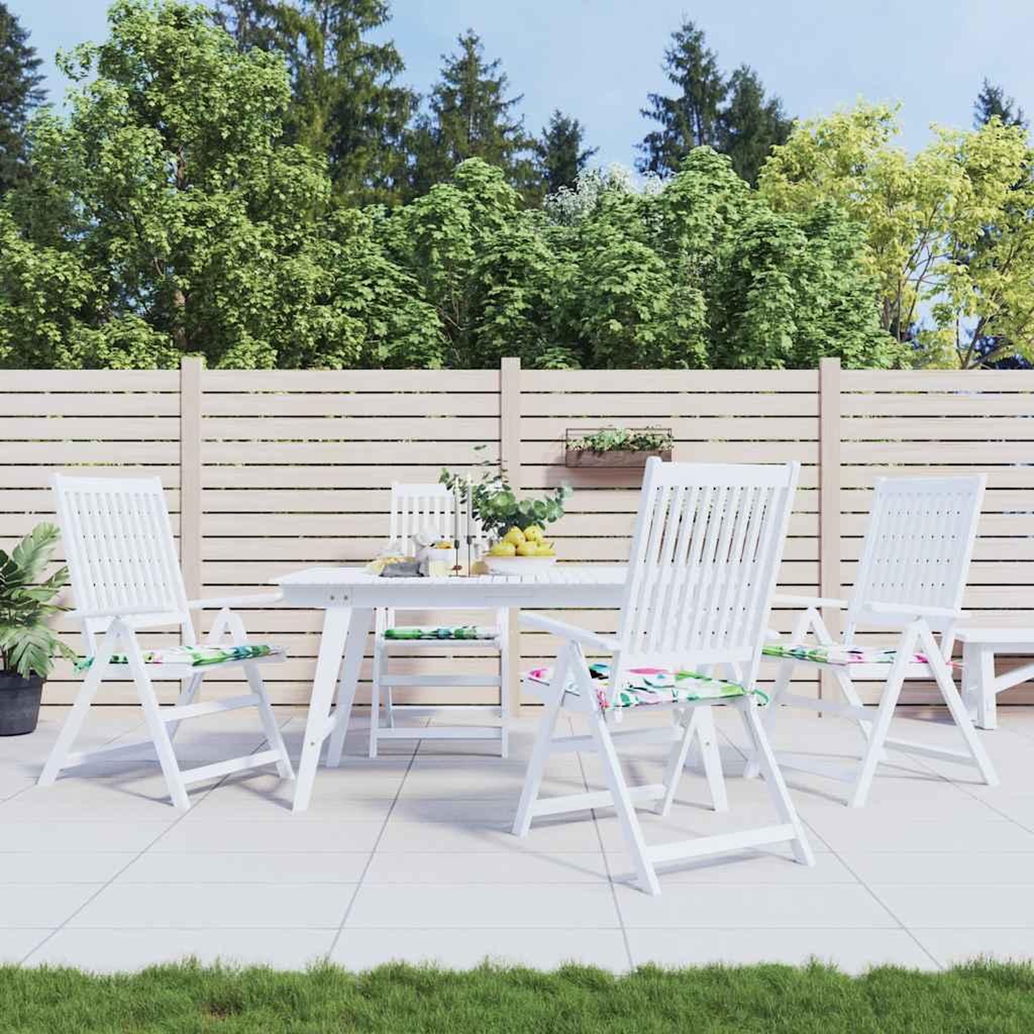 VIDAXL Coussins de chaise de jardin lot de 4 multicolore 50x50x3 cm
