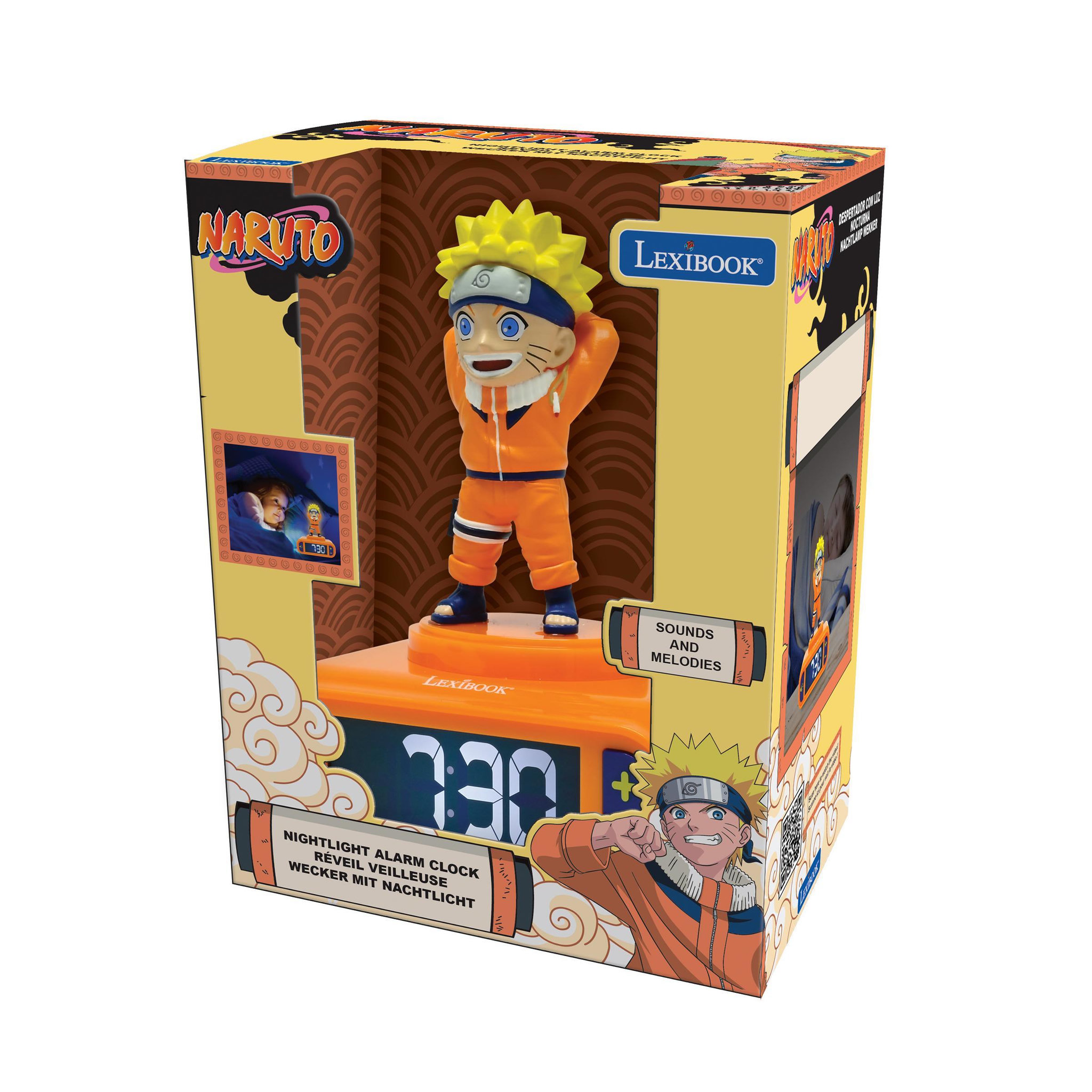 Voir la diapositive 3 : Lexibook Réveil avec veilleuse Naruto en 3D