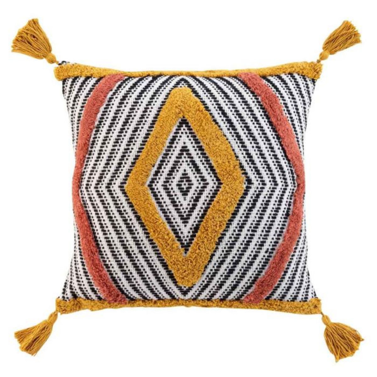 Paris Prix Coussin Déco Imprimé  Teranga  40x40cm Terracotta
