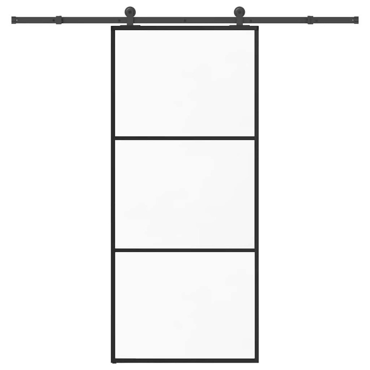 VIDAXL Porte coulissante avec kit de quincaillerie 90x205 cm Verre ESG